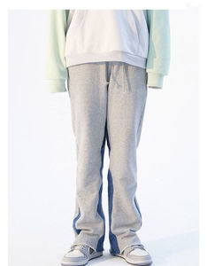 Pantalones de secado rápido para hombre, cintura elástica lavada, transpirables, informales, de algodón, estampados, para correr, para ropa de calle, pantalón de chándal acampanado - Product Image 3