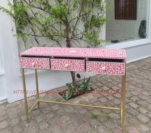 Meubles en incrustation d'os de nacre faits à la main pour chambre à coucher salon pour hôtel appartement usage décoratif - Product Image 4