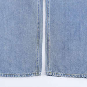 Jeans pour femmes Vêtements Pantalon droit Classique Polyvalent Lavé Bleu Clair Pantalon Baggy Jeans pour Femmes Toutes Saisons Élégant - Product Image 4