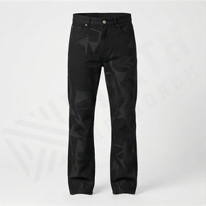 Jeans de Pierna Ancha para Hombre, Color Personalizado, Estilo Clásico, Pierna Acampanada, Denim Retro, Ideal para Uso Casual, Estilo Urbano Moderno, Nuevo - Product Image 1