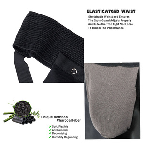 Men's <b>Athletic</b> <b>Supporter</b> With Padded Groin Guard Black And Red Wrestling Protection For Sports - Product Image 4