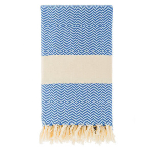 Serviette de plage turque XL Peshtemal Hammam 100% coton motif chevrons absorbant séchage rapide toutes saisons fabriqué en Turquie - Product Image 2