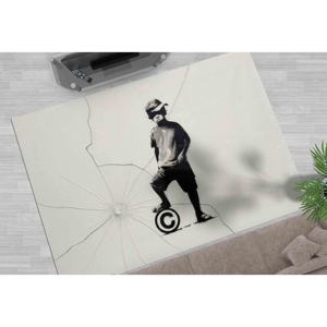 Tapis pour chambre de garçon, tapis imprimé en 3D, tapis à motifs de balles et de garçons, tapis fins, avec poils doux - Product Image 1