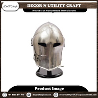 Casque médiéval en acier de style antique, plaqué nickel noir, armure artistique, objet de collection en métal