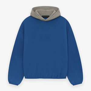 Sweat à capuche oversize en molleton de coton de haute qualité, épaules tombantes, teinture unie, personnalisé, pour homme, automne, éco-responsable - Product Image 1