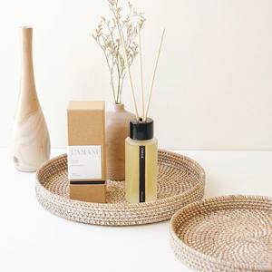 Nueva colección de bandejas de mimbre para el desayuno, juego de bandejas para té y café, mini bandejas tejidas para servir camareros de ratán de Vietnam - Product Image 4