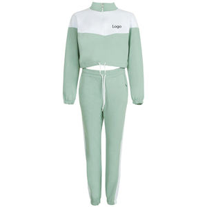 Survêtement de sport pleine longueur pour femmes ensemble deux pièces survêtements pleine longueur pour femmes survêtements courts pour femmes vente en gros - Product Image 1