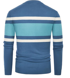 เสื้อสเวตเตอร์คอกลมปักลายสำหรับผู้ชาย, เสื้อสเวตเตอร์ผ้าฝ้าย100% พิมพ์ลายดิจิตอลสำหรับฤดูหนาว - Product Image 2