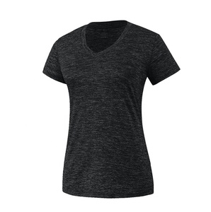 Cotton Polyester Lightweight Tee 180 GSM Women V Neck <b>T</b> <b>Shirt</b> For Women's Short Sleeve Cotton Made <b>T</b> <b>Shirts</b> - Product Image 1