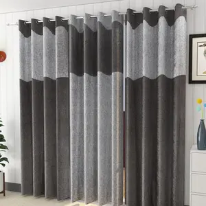 Ojal Horizontal indio poliéster 5 pies X 4 pies gris 2 piezas ojal varilla borde superior para sala de estar cortinas de ventana florales animadas