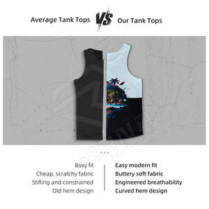 Recién llegado Slim Fit Gym Fitness Venta al por mayor Custom Men Singlet 100% Cotton Sublimated Tank Tops para hombres - Product Image 3