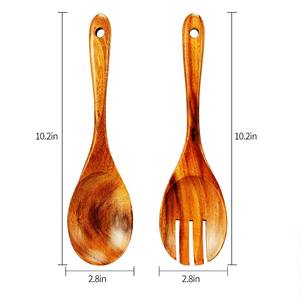Accessoires d'artisanat : Ensemble de saladiers en acacia, écologiques, compatibles lave-vaisselle, ustensiles de cuisine pour la maison, fabriqués en Inde - Product Image 1