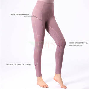 Legging d'équitation pour femme personnalisé - Imperméable coupe-vent Spandex/Polyester Vêtements de fitness pour l'équitation - Product Image 4