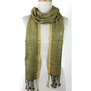 Bufanda larga de seda Eri Peace estilo Marigold Field - Product Image 1