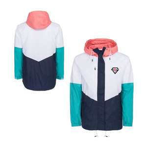 Custom OEM Service High Quality Men's Stand Collar Nylon Hooded Breathable Windproof Waterproof <b>Windbreaker</b> Jacket <b>Vintage</b> Retro - Product Image 3