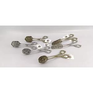 Pinces de service de cuisine en métal fini antique pour la cuisson de la salade du pain BBQ Ustensile de service pour la maison Hôtel Cuisine Outils Usage Article - Product Image 3