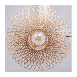 New Modern Bamboo Woven Handmade Hanging Lamp Indoor Decoration Natural Rattan Material Sustainable Pendant <b>Lights</b> - Product Image 4