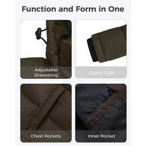 Veste d'hiver pour homme à capuche en duvet, logo personnalisé, vêtements d'extérieur chauds, veste gonflée pour homme, vêtements d'extérieur en 2026 - Product Image 6