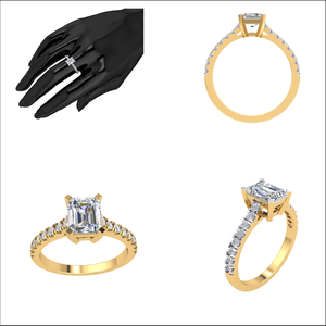 Bague classique élégante et luxueuse en or 18 carats pour femme 1.24Cts VS Clarity Lab Grown EF Color Diamond Jewelry - Product Image 2