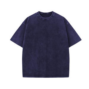 Vente en gros de coton de qualité supérieure t-shirts à épaules tombantes lavées à l'acide t-shirts à col rond pour hommes fabriqués au Bangladesh - Product Image 1