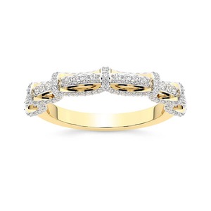 Bague en diamant ultra dense, diamant de laboratoire 0,50 ct Tw, or massif 14 carats, couleur FG, clarté VS, 119 diamants, éclat mural - Product Image 3