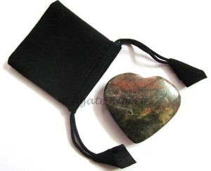 Fournisseur en pierre en forme de coeur gonflé gris de produit de guérison en cristal de coffret cadeau d'agate - Product Image 3