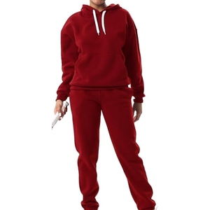 ชุดวอร์มกีฬาผู้หญิงแบบ 2 ชิ้น เสื้อฮู้ดพิมพ์ลาย ระบายอากาศ น้ำหนักเบา สำหรับฤดูหนาว มีไซส์พลัส สีตามสั่ง - Product Image 4