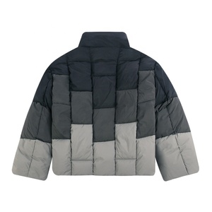 Chaqueta de Plumón para Hombre, con Cierre, Forrada, Personalizable, de Invierno, Cálida, a la Moda, Estilo Urbano, con Cuello Alto, Cortavientos, de Algodón - Product Image 2