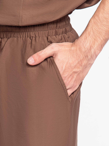 Summer Heavy Dazzle Solid Eco-Friendly Breathable Quick Dry High Street Style Plus Loose Washed Cotton Men's Shorts Personnalisable - Product Image 4