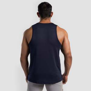 Men's <b>Navy</b> Logo Tank <b>Top</b> XL Size Gym Vest Breathable Polyester Mesh 3D Printed Muscle Style Hood Collar Bodybuilding Vest <b>Top</b> - Product Image 3