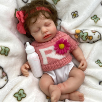 Poupées bébé réalistes à bouche ouverte, corps entier en silicone avec cheveux enracinés, 30 cm, poupée bébé fille réaliste nouveau-né