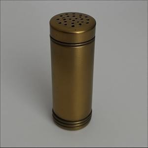 Molinillo de sal y pimienta de metal hecho a mano con acabado de pátina antigua martillada artesanal diseñado para comedor decorativo - Product Image 5