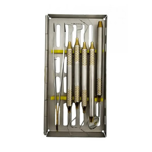 Kit d'instruments dentaires manuels en acier inoxydable pour examen parodontal, réutilisable et léger - Product Image 1