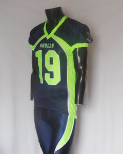 Uniformes de football américain pour jeunes à sublimation personnalisée de haute qualité avec manches courtes Nouveau design à un prix - Product Image 4