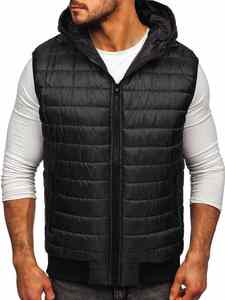 Offre Spéciale hommes décontracté résistant à l'eau hiver extérieur gilet bouffant fermeture éclair sans manches veste chaude tissu personnalisé gilet bouffant - Product Image 6