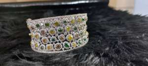 Pulsera de diamantes para mujer más vendida Natural Real tratado con diamantes de 19 quilates hechos en oro blanco de 14 quilates Disponible Cantidad a granel Joyería de moda - Product Image 2