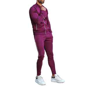 Chaqueta con cremallera transpirable personalizada y pantalón para correr, chándal de talla grande para hombre, venta al por mayor, gimnasio, entrenamiento físico, conjunto de ropa deportiva de dos piezas - Product Image 6