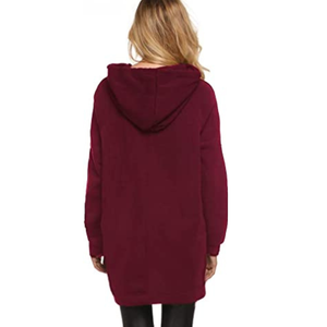Vente en gros sur mesure Ensemble de sweatshirts à capuche à manches longues, chaud et ample, avec poches pour femmes, nouveau design en coton doux - Product Image 2