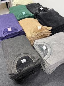 เสื้อยืดผู้ชาย Oem 200 280 290 300 Gsm ล้างสีแบบ Acid Wash สไตล์วินเทจ ทรงโอเวอร์ไซส์ พิมพ์ลาย Dtg เสื้อยืดกราฟิก เสื้อยืดสั่งทำ - Product Image 3