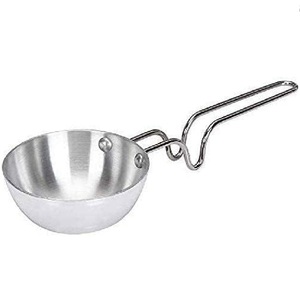 Pot à chocolat en acier inoxydable de qualité supérieure, finition martelée, avec poignée, pour œufs, épices, bonbons, chocolat, beurre et plus encore - Product Image 1