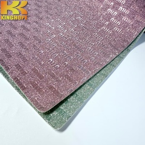 Cuero Sintético PU con Patrón Grabado Brillante y Elegante de Fábrica Kinghope, Imitación de Cuero con Purpurina para la Parte Superior de Zapatos - Product Image 5