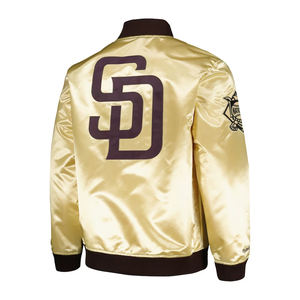 Chaqueta Bomber de Hombre de Satén de Seda de Alta Calidad, Chaqueta Bomber Acolchada de Satén en Nueva Moda y Estilo - Product Image 3