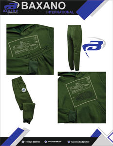 Ensemble de survêtement pour hommes New Regular Fit Winter : Sweat à capuche imprimé vert olive et pantalon de jogging, style Anime - Product Image 5