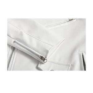 Veste en cuir souple pour hommes de haute qualité printemps automne avec capuche et col montant manches longues et dernier style - Product Image 4