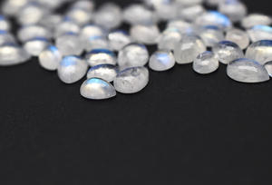 Lot de cabochons de poire en pierre de lune arc-en-ciel naturel pierres précieuses en cristal de feu bleu Cabochons de pierres précieuses en vrac - Product Image 5