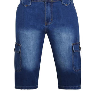 Short cargo en jean Streetwear d'été pour hommes, mode personnalisée, poches amples, taille moyenne, respirant, Streetwear solide avec logo personnalisé - Product Image 5