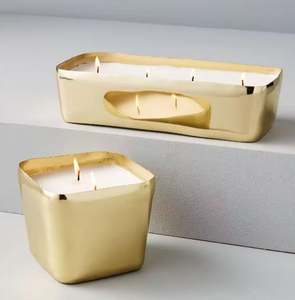 Gold Metal <b>Tealight</b> <b>Candle</b> Holder for Gift and Home Decor Wedding Decoration Gift for Family Festival - Product Image 1