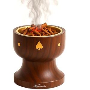 Arabic Wooden Bakhoor Burner Eco-Friendly Handmade Indoor/Outdoor Use Custom Color Non-Electric <b>Candle</b> Warmer - Product Image 2