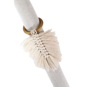 Accessoires de cuisine Porte-serviettes en coton fait main Décoration de table Accessoires de mariage Décoration macramé Anneau de serviette pour fêtes et événements - Product Image 3