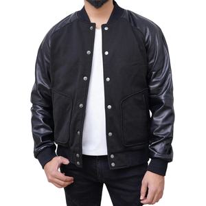 Veste de baseball varsity pour homme avec logo personnalisé sur le devant, broderie personnalisée en gros, manches en laine, bomber FTI-VJ-016 - Product Image 6